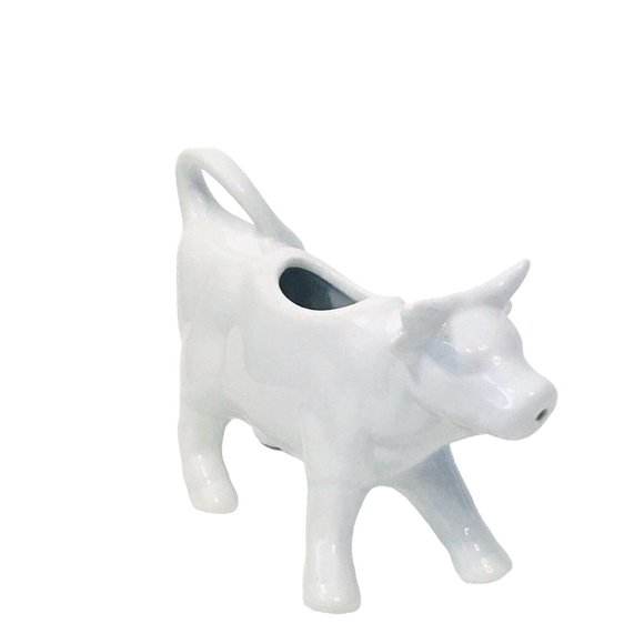 Ceramic Bull Cow Creamer Pitcher Porcelain Cream Milk Dispenser Cattle Decor - Picture 6 of 6